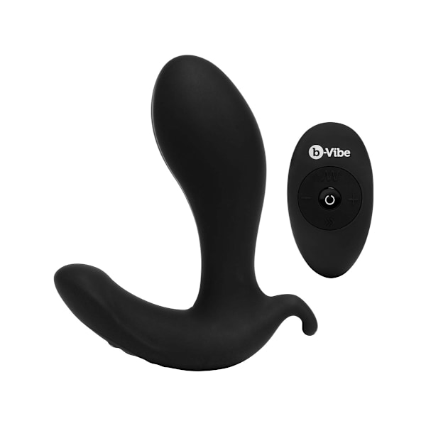 B-Vibe: Expand Plug, Expanding & Vibrating Remote Plug Svart