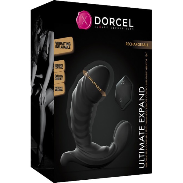 Marc Dorcel: Ultimate Expand, Inflatable Vibrator Svart