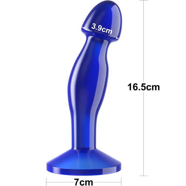 LoveToy: Flawless Clear Prostate Dildo Plug Blå