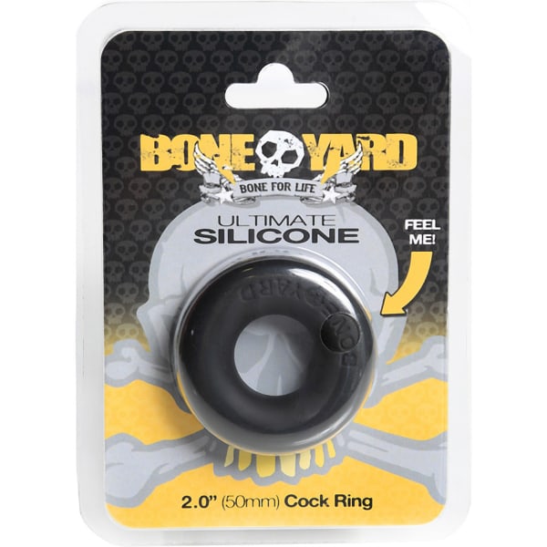 Boneyard: Ultimate Silicone Cock Ring Svart