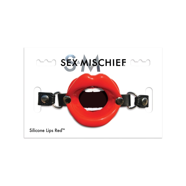Sex & Mischief: Silicone Lips Röd, Svart