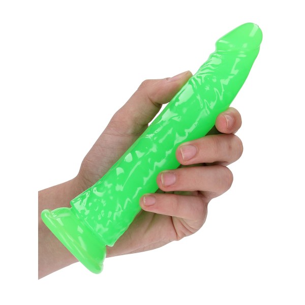 RealRock: Glow in the Dark Realistic Dildo, 18 cm Grön, Självlysande