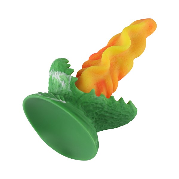 Wildolo: Fantasy Mushu Suction Cup Dildo, 22 cm Grön, Gul, Orange