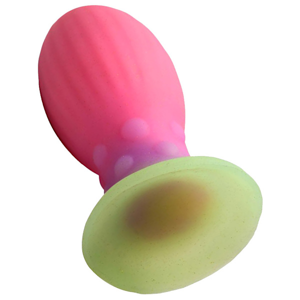 Creature Cocks: Xeno Egg, Glow in the Dark Silicone XL Egg Grön, Lila, Rosa, Självlysande