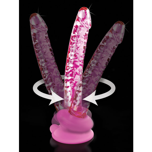 Icicles: No. 86 Glassdildo with Suction Cup, pink Rosa