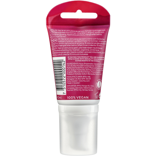 RFSU Sense Me: Oh Yes!, Stimulerende Gel, 40 ml