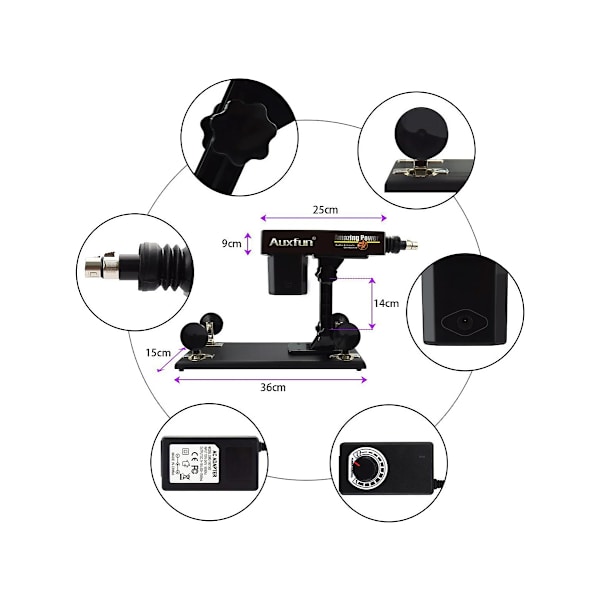 Auxfun: Basic 3XLR Sex Machine, Bundle Stormi Svart