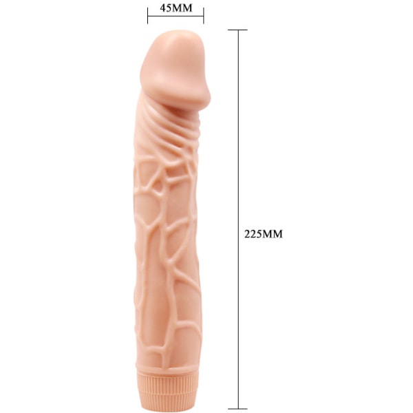 Barbara Bob: Realistisk Multi-Speed Vibrator, 22.5 cm Ljus hudfärg