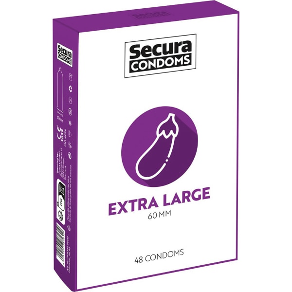 Secura: Extra Large, Kondomer, 48-pack Transparent
