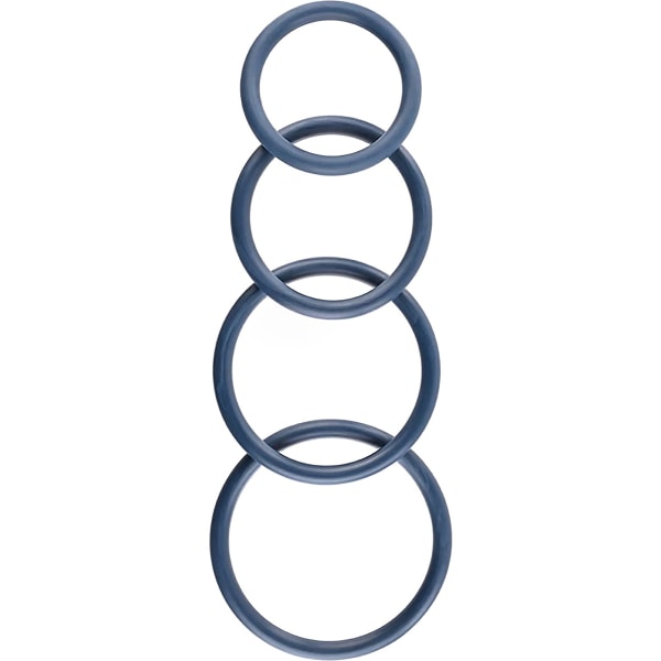 Sportsheets Merge: Navy Rubber O Ring, 4-pack Blå