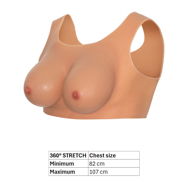 Hidden Desire: Alter Ego, Wearable C-Cup Breasts Top Ljus hudfärg one size