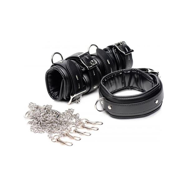 Strict: Slave Bondage Shackle Set Svart