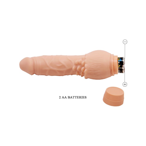 Barbara Clark: Realistisk Multi-Speed Vibrator, 19.5 cm Ljus hudfärg