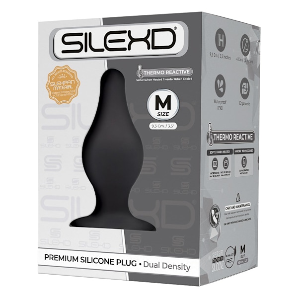 Silexd: Premium Silicone Plug Svart Medium