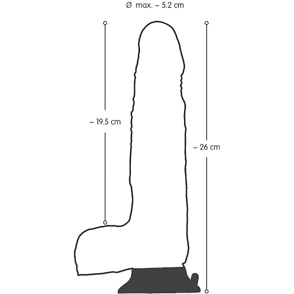 Nature Skin: Dancing Dick, 26 cm Ljus hudfärg