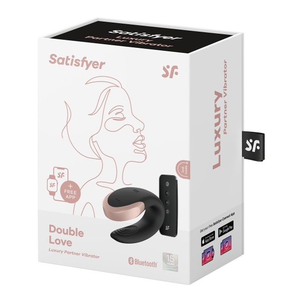 Satisfyer Connect: Double Love, Luxury Partner Vibrator Svart
