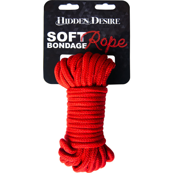 Hidden Desire: Bondage Rope, 10m, röd Röd