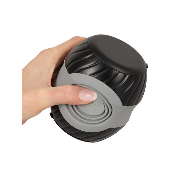 You2Toys: Vibrating & Sqeezable Donut Masturbator Grå, Svart