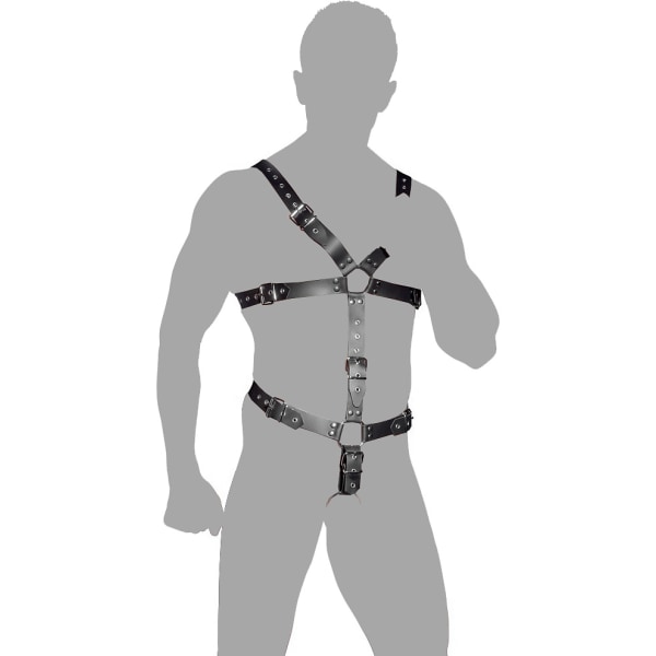 ZADO: Strap Body Harness with Ring Svart