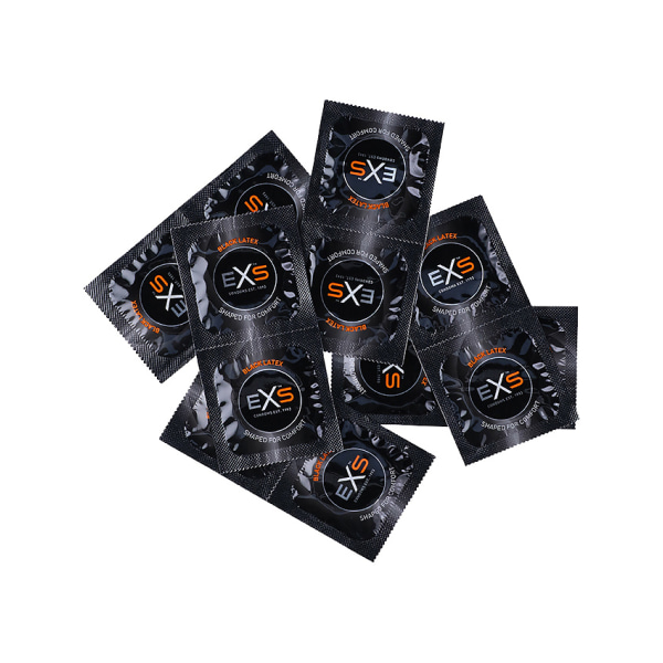 EXS Black Latex: Condoms, 100-pack Svart