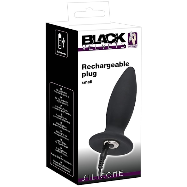 Black Velvets: Rechargeable Plug Svart Small