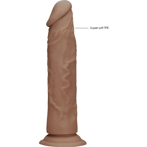 RealRock Skin: Realistic Dildo, 21.5 cm Brun