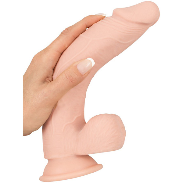 Nature Skin: Bendable Realistic Dildo, 24 cm Ljus hudfärg