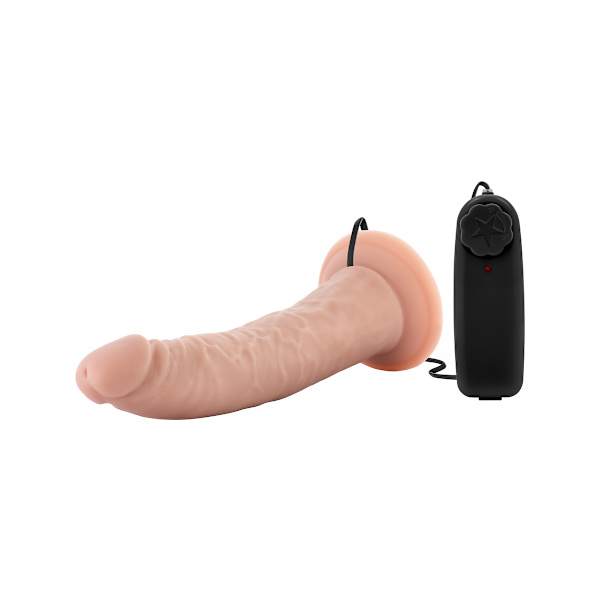 Dr. Skin: Dr. Dave Vibrating Cock, 18 cm Ljus hudfärg