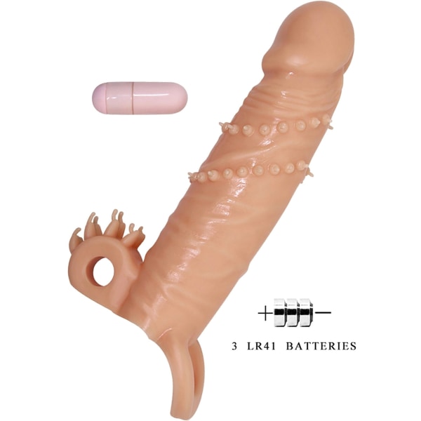 Pretty Love: Connor, Penis Sleeve med Vibrator Ljus hudfärg