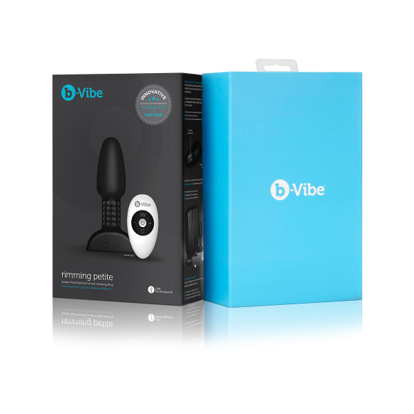 B-Vibe: Rimming Petite, Splash Proof Remote Control Plug Svart