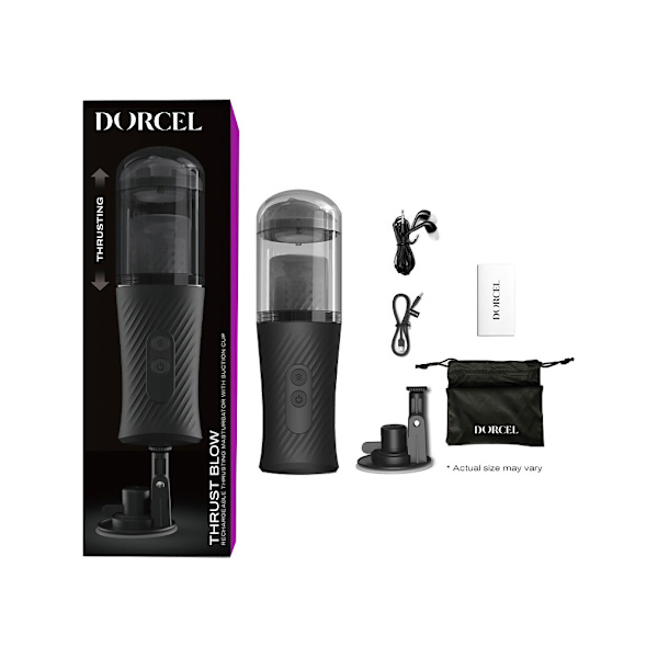 Dorcel: Thrust Blow, Automatic Thrusting Masturbator Svart, Transparent