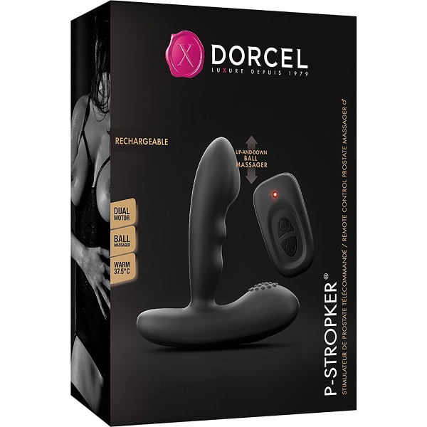 Marc Dorcel: P-Stroker, Fjernbetjent Prostata Massager, sort Svart