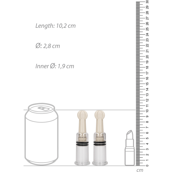 Pumped: Nipple Suction Set, small, transparent Transparent, Vit Small