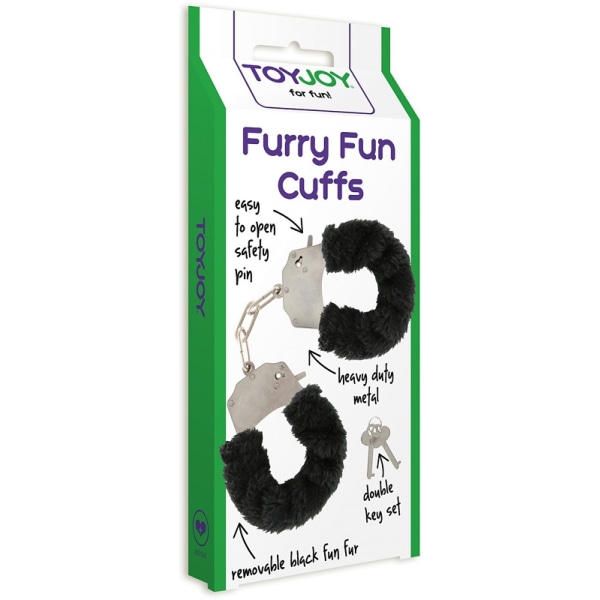 Toy Joy: Furry Fun Cuffs Plush Svart