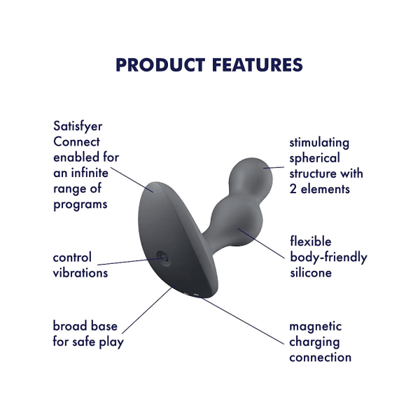 Satisfyer Connect: Deep Diver, Plug Vibrator Grå