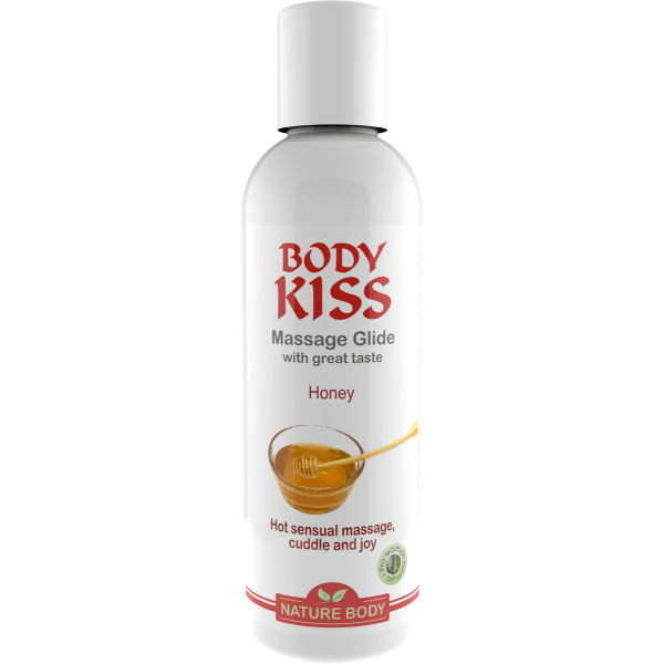 Nature Body White: Body Kiss Massage Glide, Honey, 100 ml Transparent