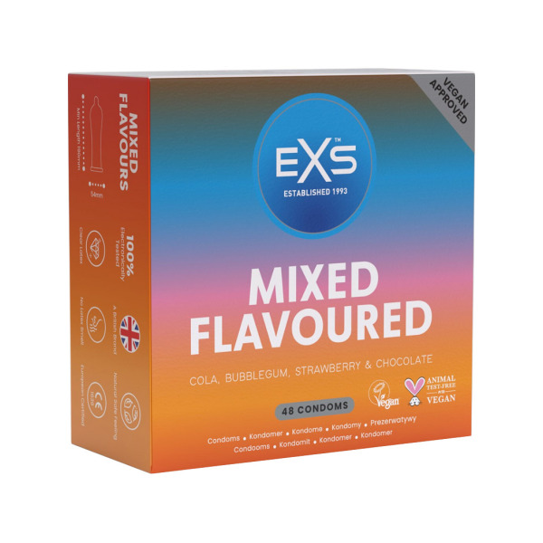 EXS Mixed Flavoured: Kondomer, 48-pak