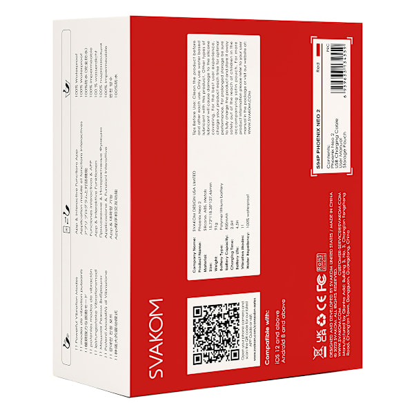 Svakom Connexion: Phoenix Neo 2, Interactive Vibrator, röd Röd