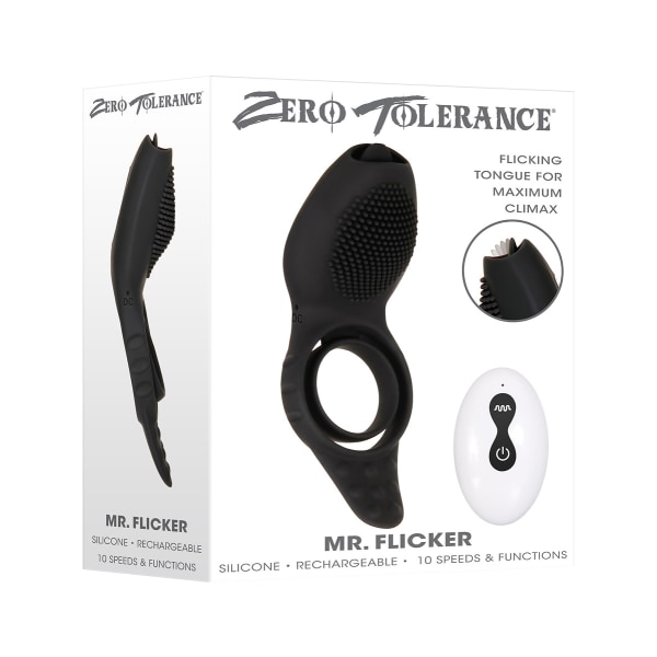 Zero Tolerance: Mr. Flicker, Vibrerande Penisring Svart