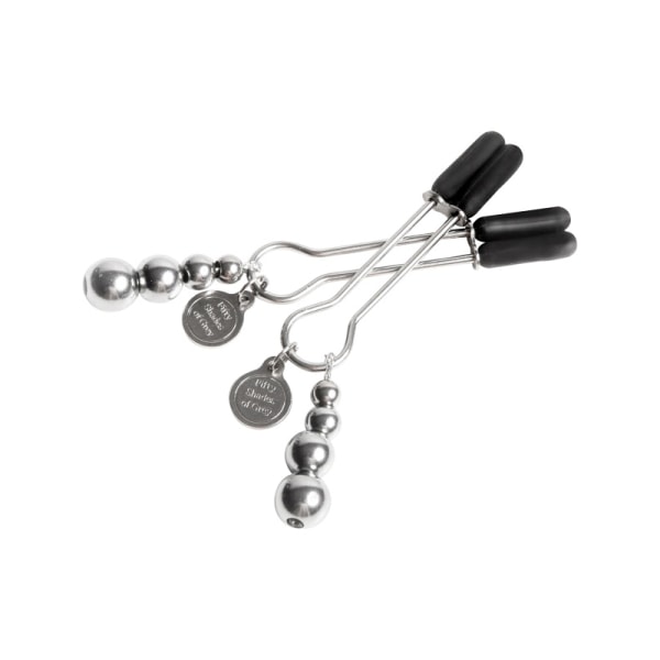 Fifty Shades of Grey: The Pinch, Adjustable Nipple Clamps Silver