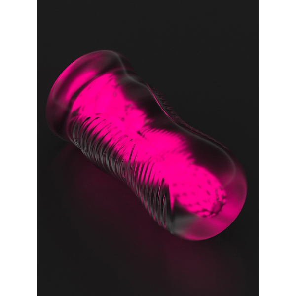 LoveToy: Lumino Play Stroker, Pink Glow Rosa, Självlysande, Transparent