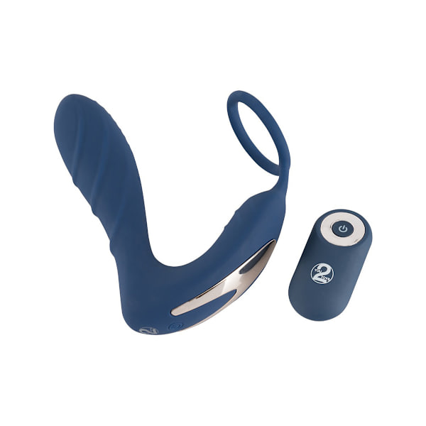 You2Toys: Vibrating Prostate Plug with Cock Ring Blå