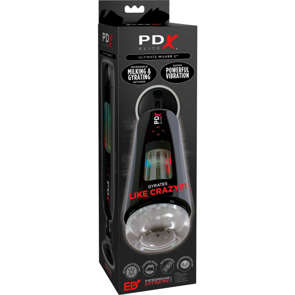 Pipedream PDX Elite: Ultimate Milker 2 Svart, Transparent