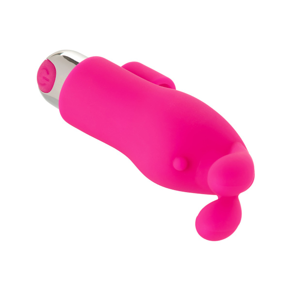 California Exotic: Intimate Play, Rechargeable Finger Bunny Rosa, Silver