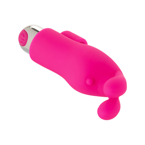 California Exotic: Intimate Play, Rechargeable Finger Bunny Rosa, Silver