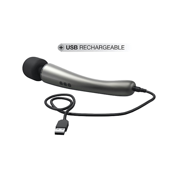 Marc Dorcel: MegaWand, Wand Vibrator Silver, Svart