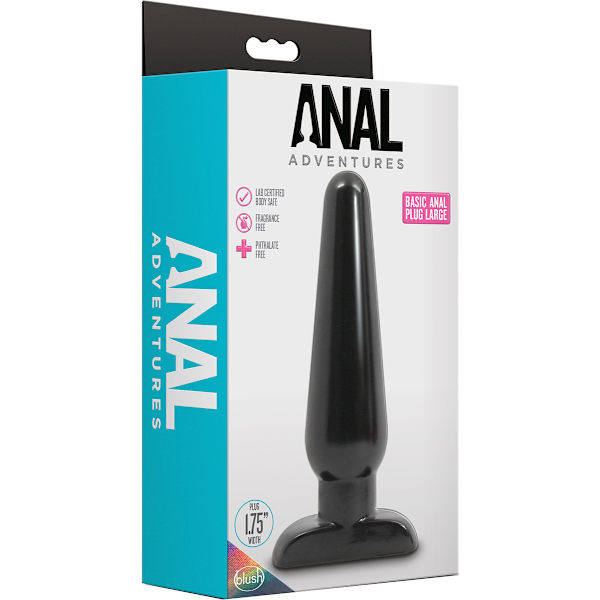 Anal Adventures: Basic Analplugg Svart Large