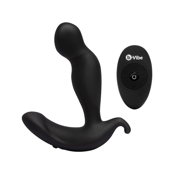 B-Vibe: 360 Plug, Rotating & Vibrating Remote Plug Svart