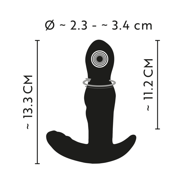 Anos: Rotating Prostate Plug with Vibration Blå