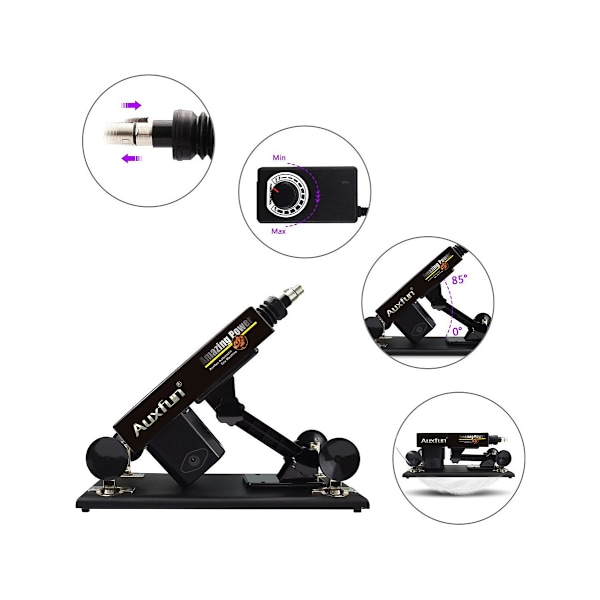 Auxfun: Basic 3XLR Sex Machine, Bundle Romeo Svart